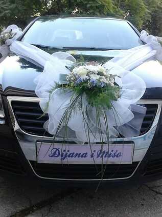 Car Decoration for Wedding with Ribbon
