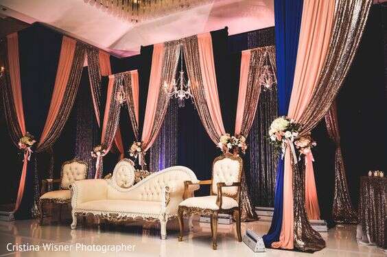 The Dreamy Drapes reception stage