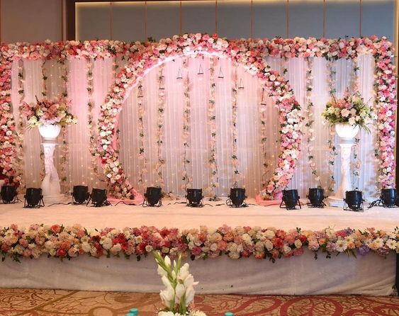 MARRIAGE WEDDING FLOWERS STAGE DECORATION .VIDEO.S - YouTube