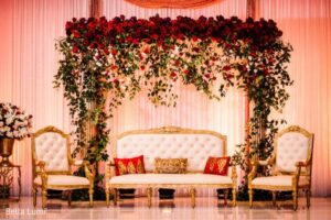 Flower decoration for wedding stage
